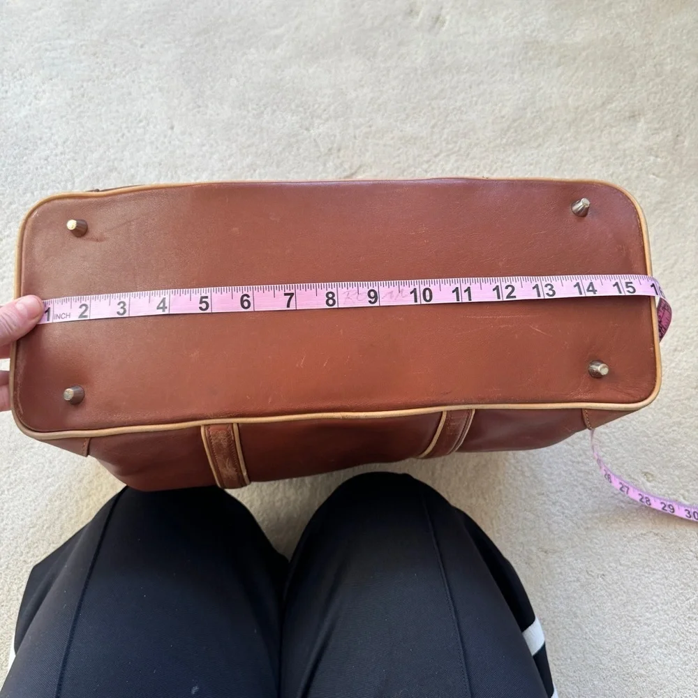Vintage Coach Hampton Brown Leather Tote Bag